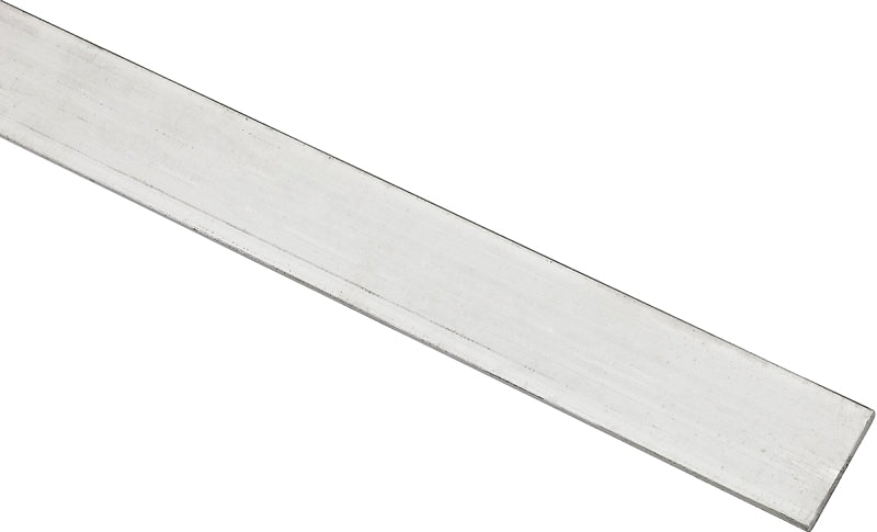 Stanley Hardware 4200BC Series N247-064 Flat Bar, 1 in W, 48 in L, 1/8 in Thick, Aluminum, Mill