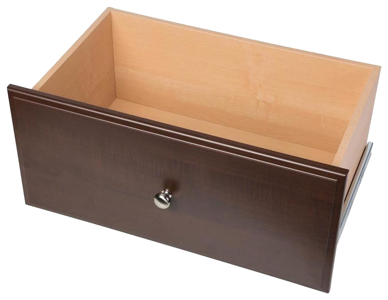 Easy Track RD12-T Drawer, 24 in W, 12 in H, 14 in D, Wood, Truffle