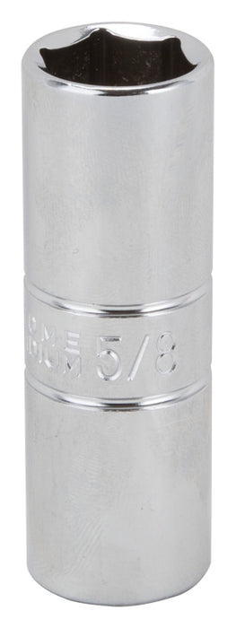 Vulcan MT6511836 Drive Socket, 5/8 in Socket, 1/2 in Drive, 6-Point, Chrome Vanadium Steel, Chrome