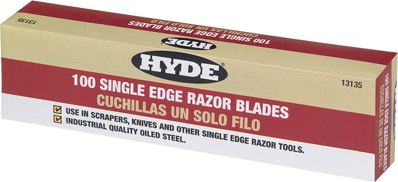 Hyde 13135 Blade, Razor, 1-Edge Blade, Steel Blade