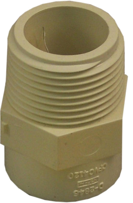 Nibco T00075C Pipe Adapter, 1 in, Slip x MIP, CPVC