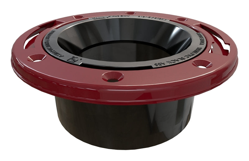 Oatey 43520 Closet Flange, 4 in Connection, ABS, For: 4 in Pipes