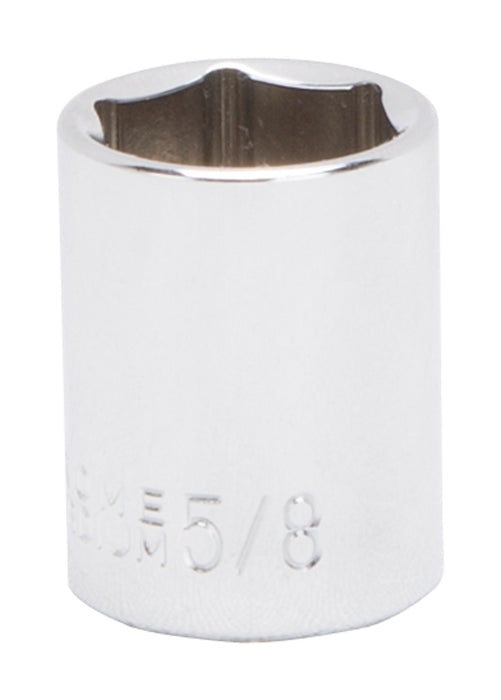 Vulcan MT6495188 Drive Socket, 5/8 in Socket, 3/8 in Drive, 6-Point, Chrome Vanadium Steel, Chrome