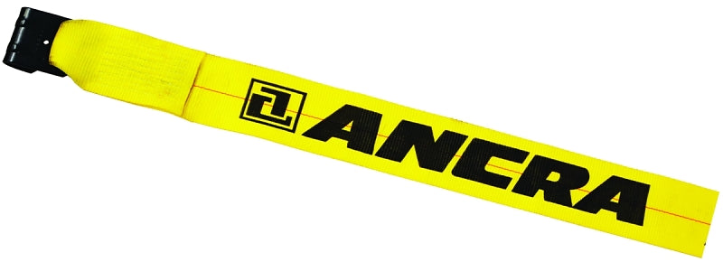 Ancra 43795-10-30 Winch Strap with Flat Hook, 4 in W, 30 ft L, 5400 lb Vertical Hitch, Polyester