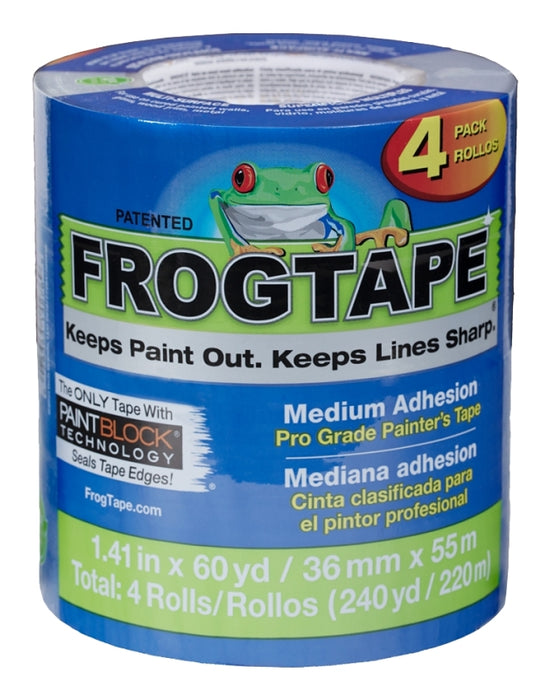 FrogTape 104956 Pro Grade Painter's Tape, 60 yd L, 1.41 in W, Blue