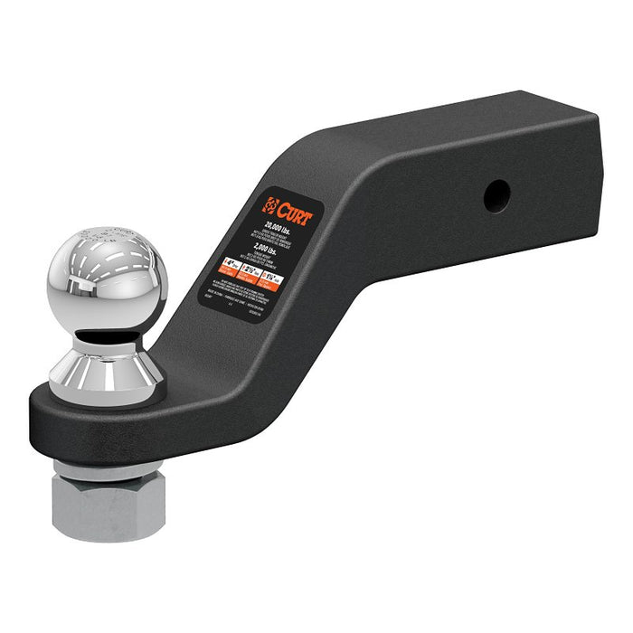 Curt 45372 Loaded Ball Mount, 2-5/16 in Dia Hitch Ball, Steel, Powder-Coated, 1/PK