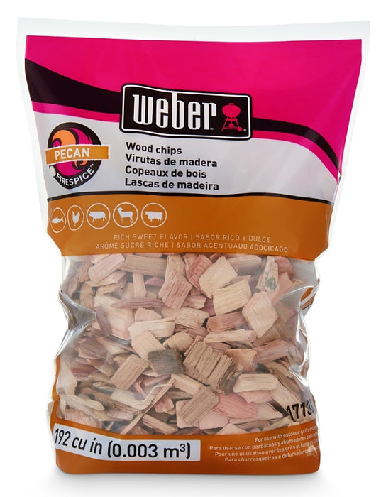 Weber 17136 Smoking Chips, Pecan, Wood, 192 cu-in Bag