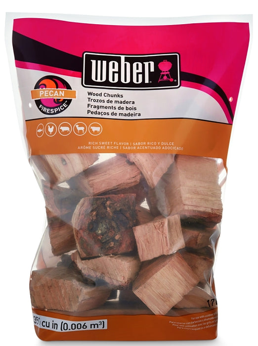 Weber 17137 Chunk, Pecan, Wood, 350 cu-in Bag