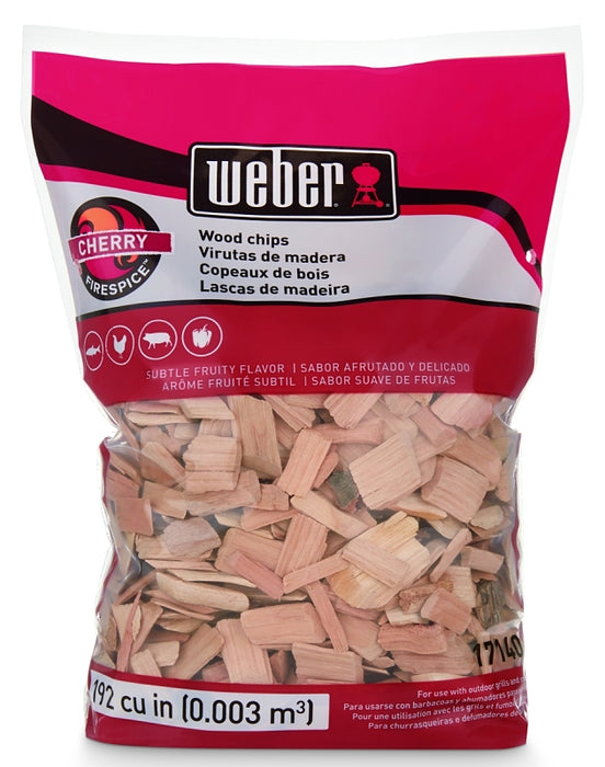 Weber 17140 Smoking Chips, Cherry, Wood, 192 cu-in Bag