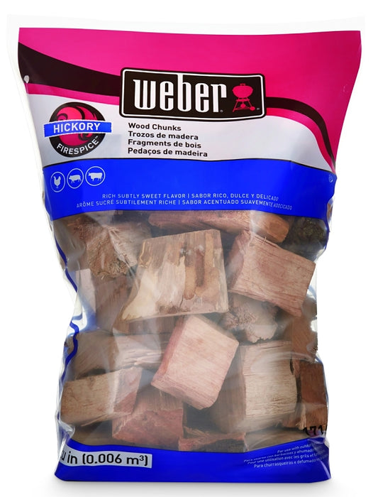 Weber 17148 Chunk, Hickory, Wood, 350 cu-in Bag