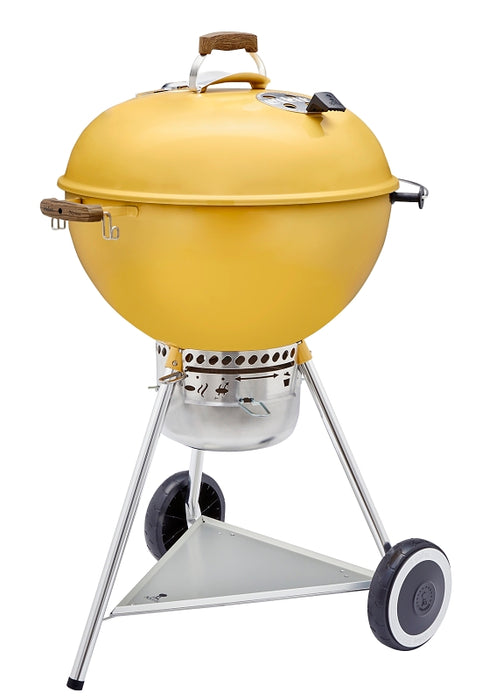 Weber 70th Anniversary Series 19523001 Kettle Charcoal Grill, 363 sq-in Primary Cooking Surface, Hot Rod Yellow