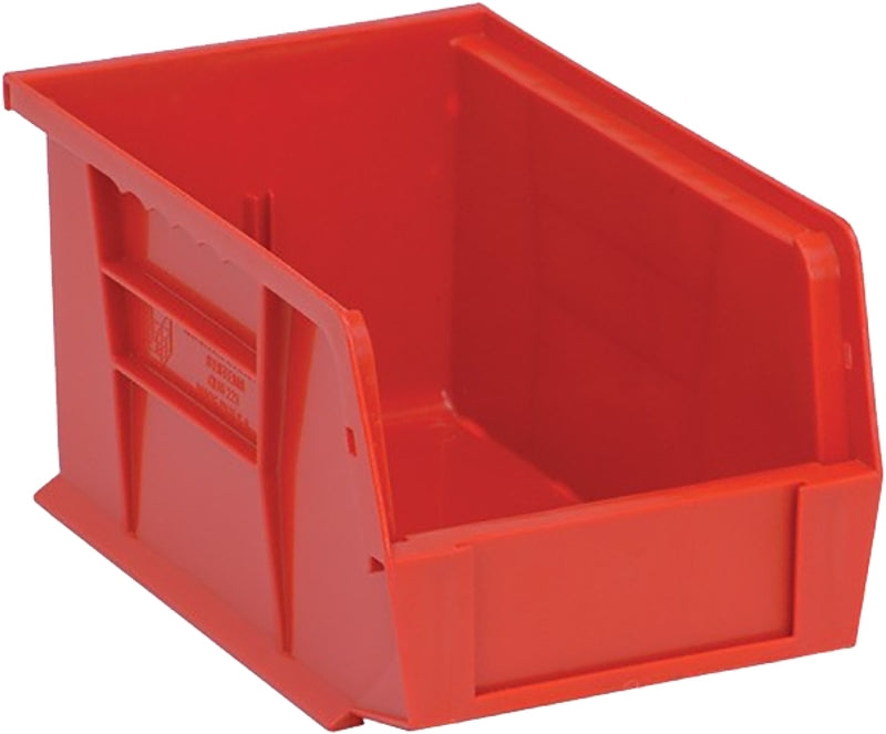 Quantum Storage Systems Ultra RQUS210RD-UPC Ultra Stack and Hang Bin, 15 lb, Polypropylene, Red, 5-3/8 in L, 4-1/8 in W