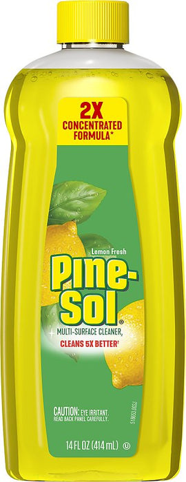 Pine-Sol 10041294601488 Multi-Surface Cleaner and Disinfectant, 14 oz, Bottle, Liquid, Lemon Fresh