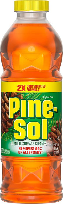 Pine-Sol 10041294601495 Multi-Surface Cleaner and Disinfectant, 20 oz, Bottle, Liquid, Original Pine