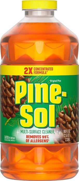 Pine-Sol 10041294601600 Multi-Surface Cleaner and Disinfectant, 80 oz, Bottle, Liquid, Original Pine