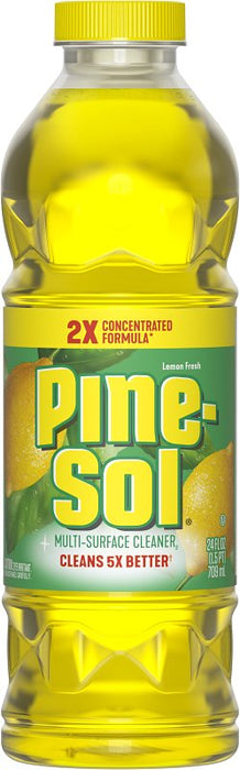 Pine-Sol 10041294601549 Multi-Surface Cleaner and Disinfectant, 24 oz, Bottle, Liquid, Lemon Fresh