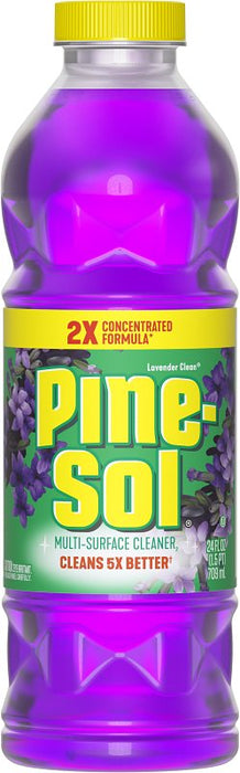 Pine-Sol 10041294601532 Multi-Surface Cleaner and Disinfectant, 24 oz, Bottle, Liquid, Lavender Clean