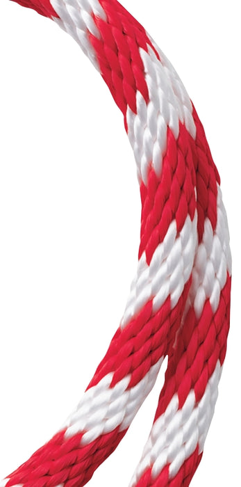 Baron 54024 Rope, 3/8 in Dia, 140 ft L, Polypropylene, Red/White