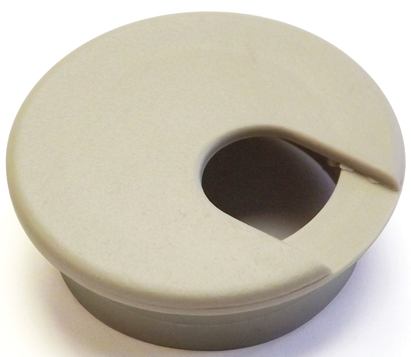 Jandorf 61602 Desk Grommet, 2 in Dia Cable, Polystyrene, Almond