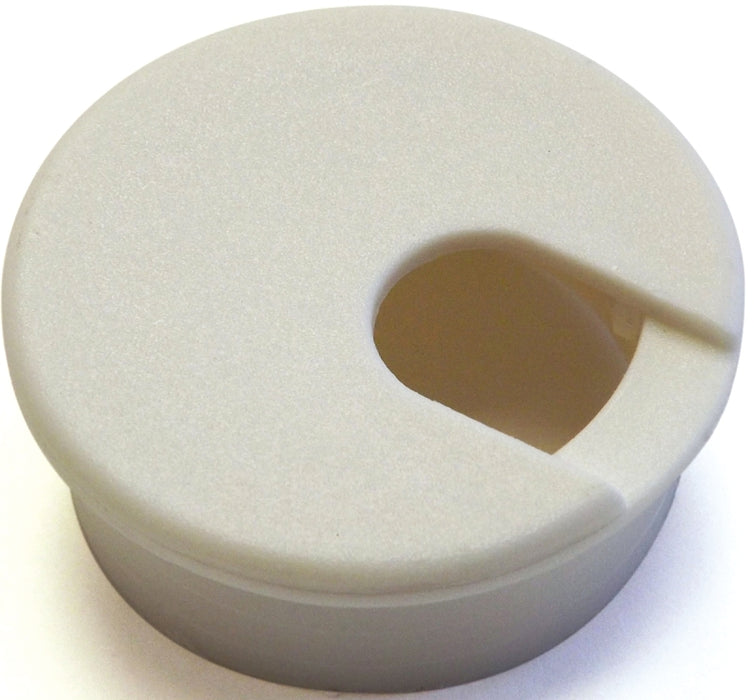 Jandorf 61623 Desk Grommet, 1-3/4 in Dia Cable, Polystyrene, Pure White