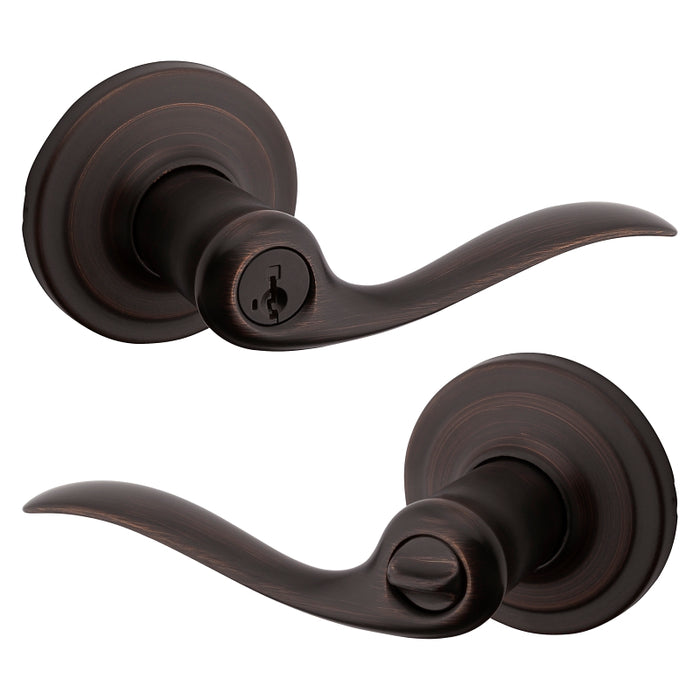 Kwikset Signature Series 740TNL 11PSMTRCAL Entry Lever, Venetian Bronze, Zinc, Residential, Re-Key Technology: SmartKey