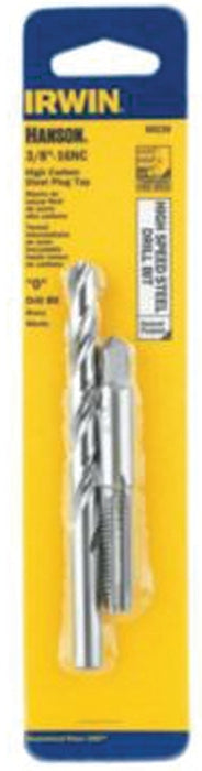 Irwin 80238 Tap and Drill Bit Set, HCS/HSS, 3/8-16 NC Tap