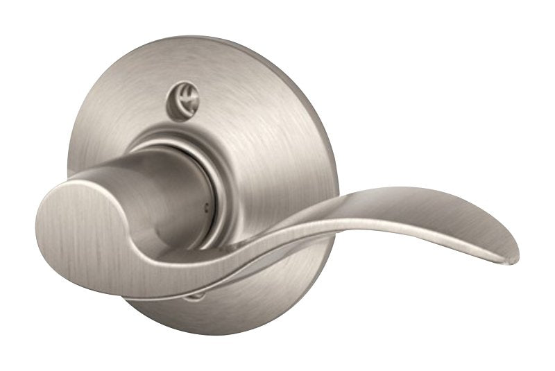 Schlage F Series F170VACC619RH Right Hand Dummy Lever, Mechanical Lock, Satin Nickel, Metal, Residential, Right Hand