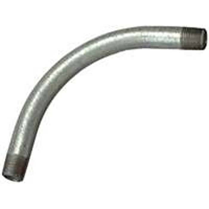 Halex 64112 Rigid Elbow, 90 deg Angle, 1-1/4 in, Steel, Galvanized