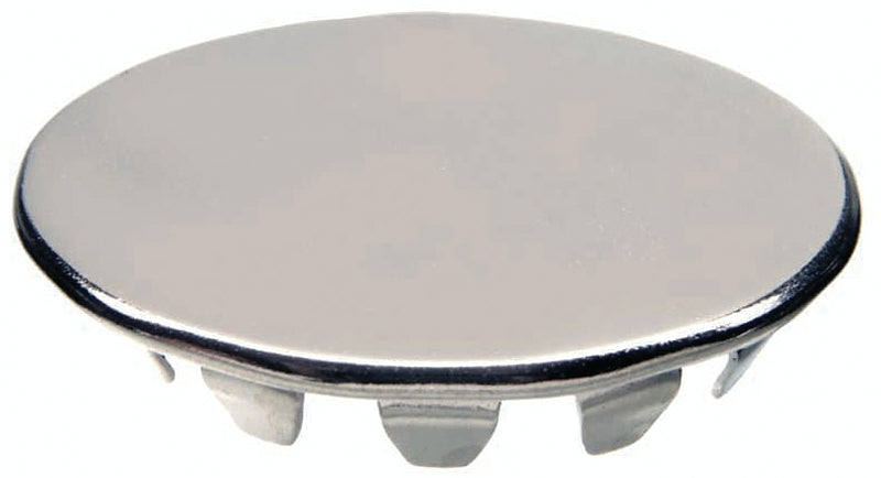 Danco 80246 Sink Hole Cover, 1.25 in OD x 0.12 in H Dimensions, Snap-In, Stainless Steel, Chrome Plated