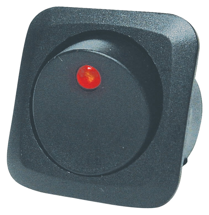 Calterm 40600 Rocker Switch, 25 A, 12 VDC, SPST, Black