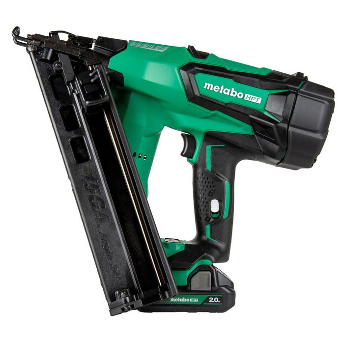 Metabo HPT NT1865DMASTM Cordless Nailer Kit, Battery Included, 18 V, 2 Ah, 100 Magazine, 34 deg Collation