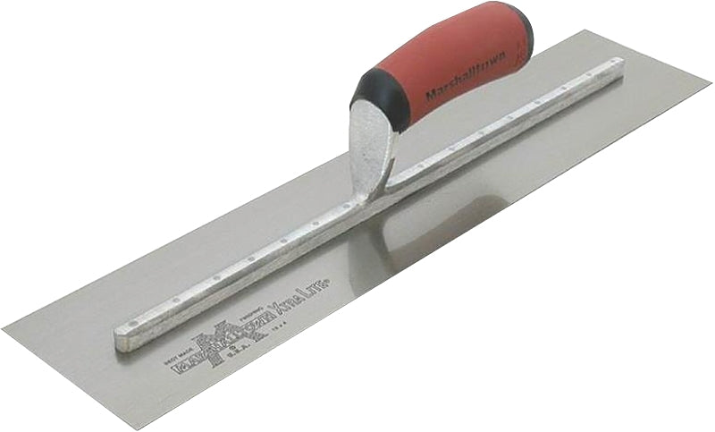 Marshalltown MXS57D Finishing Trowel, 14 in L Blade, 3 in W Blade, Spring Steel Blade, Square End, Curved Handle