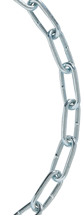 Baron 4204 Straight Link Chain, #4/0, 75 ft L, 670 lb Working Load, Steel, Electro Galvanized/Zinc