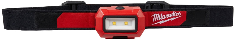 Milwaukee 2103 Headlight, AAA Battery, Alkaline Battery, LED Lamp, 350 Lumens, Wide Flood Beam, 31 hr Run Time, Red