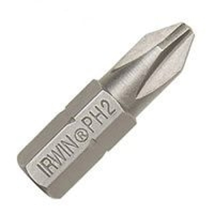 Irwin 3510192C Insert Bit, #3 Drive, Phillips Drive, 1/4 in Shank, Hex Shank, 1 in L, S2 Steel