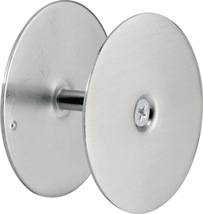 Defender Security U 10446 Hole Cover Plate, Steel, Satin Nickel, For: 1-3/4 in Thick Doors