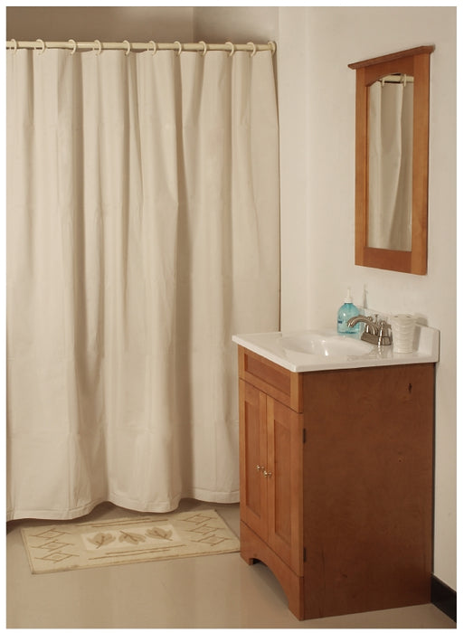 Simple Spaces SD-MCP01-B3L Shower Curtain, Vinyl, Beige, Beige