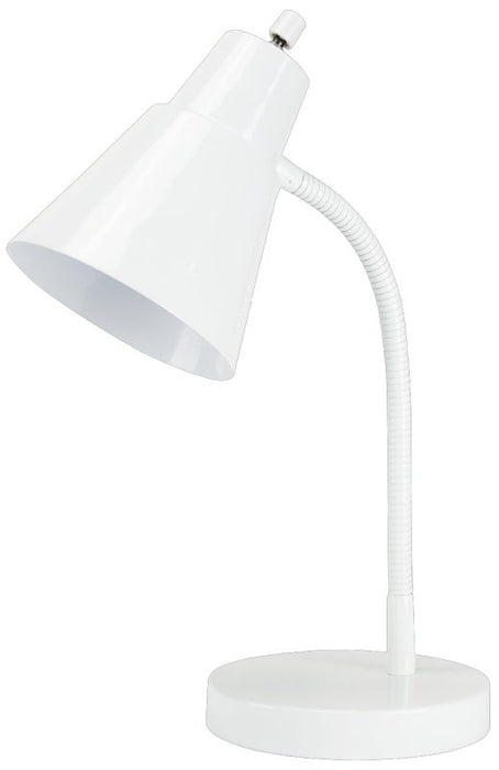 Boston Harbor TL-TB-170-WH-3L Flexible Desk Lamp, 120 V, 60 W, 1-Lamp, CFL Lamp, White Fixture, White