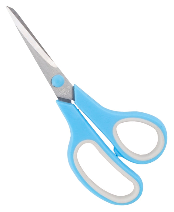 Vulcan JL-SR-07 Scissors, 7-1/2 in OAL, 2-1/4 in L Cut, Stainless Steel Blade, Blue/Gray Handle