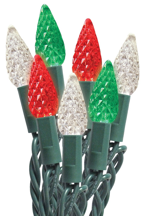 Sylvania 29553 String Lights, 50-Lamp, Mini, Red/Green/White, 20,000 hrs Average Life, 11 ft L