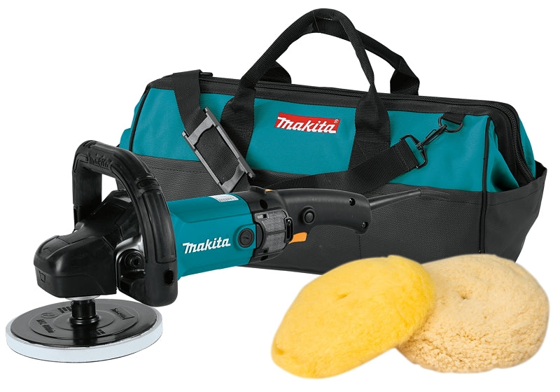 Makita 9237CX3 Polisher, 10 A, 5/8-11 Spindle, 0 to 3200 rpm Speed, Loop Handle, Electronic Control