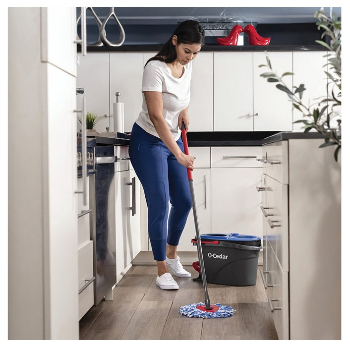 O-Cedar EasyWring RinseClean 172092 Spin Mop Refill, Microfiber, Blue/White