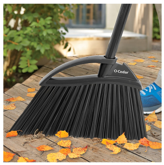 O-Cedar 168215 Angle Broom, 12-1/2 in Sweep Face, Plastic Bristle, Steel Handle