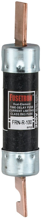 Bussmann FRN-R-100 Fuse, 100 A, 250 VAC, 125 VDC, 20, 200 kA Interrupt, Fiberglass Body, L