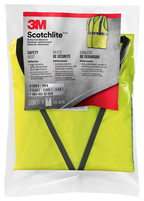 3M TEKK Protection 94616-80030 Reflective Safety Vest, Yellow