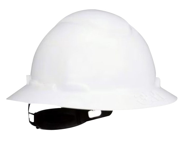 3M SecureFit CHH-FB-R-W6-SL Non-Vented Hard Hat with Ratchet Adjustment, One-Size, 4-Point Ratchet Suspension, White