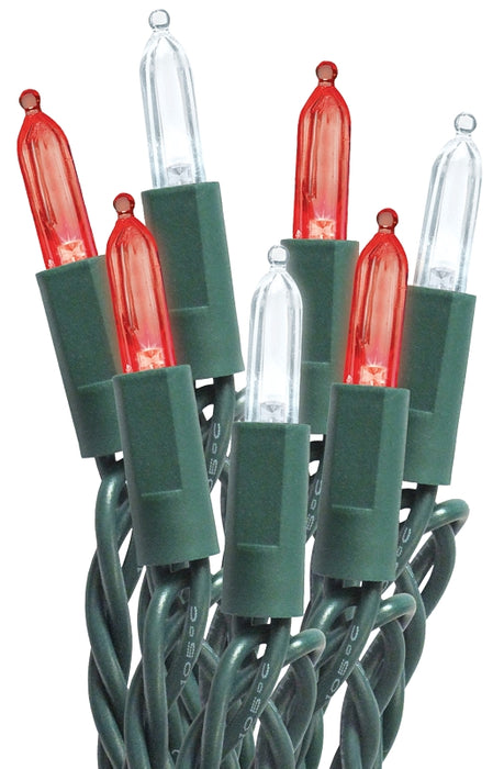 Sylvania 27559 Mini String Lights, 50-Lamp, C6, Candy Cane, 20,000 hrs Average Life, 11 ft L