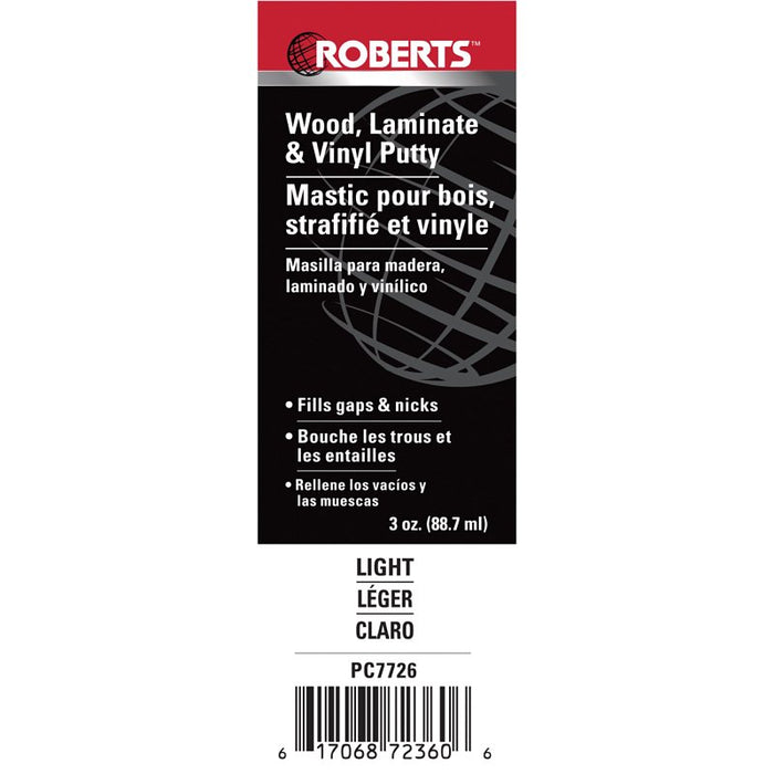 Roberts PC7726 Putty, Paste, Acrylic, Light Wood, 3 oz Tube