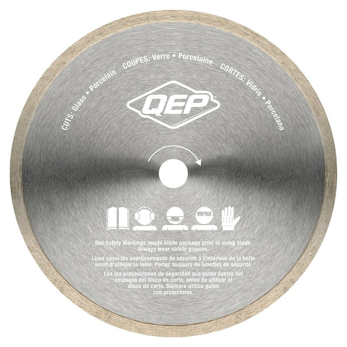 QEP Glass Series 6-7007GL Saw Blade, 7 in Dia, 5/8 in Arbor, Continuous Rim