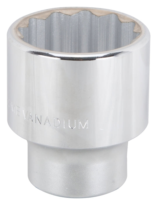 Vulcan MT-SS6052 Drive Socket, 1-5/8 in Socket, 3/4 in Drive, 12-Point, Chrome Vanadium Steel, Chrome